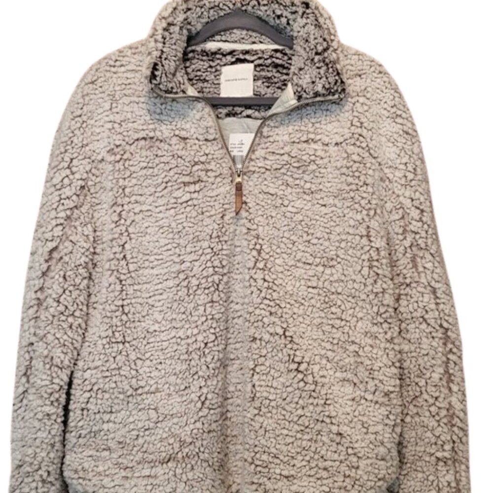 Thread & Supply Wubby Fleece Quarter-Zip Pullover - Large NWT
